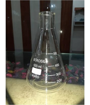 Borosilicate Glass Narrow Mouth Conical Flask  500ml