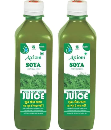 Axiom Soya Juice 500ml (Pack of 2)|100% Natural WHO-GLP,GMP,ISO Certified Product
