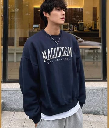 Christy World Fleece Round Neck Men's Sweatshirt - Blue ( Pack of 1 )