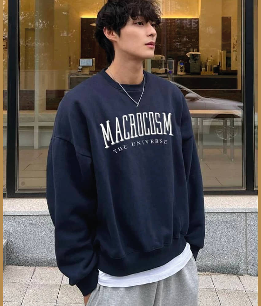 Christy World Fleece Round Neck Men's Sweatshirt - Blue ( Pack of 1 )