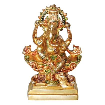 Brass Showpiece Ganesh Ji God Idol Statue (BSMAS1064 G)