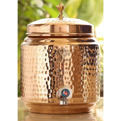 Pure Copper With Hammered Design Water Pot-3400ML