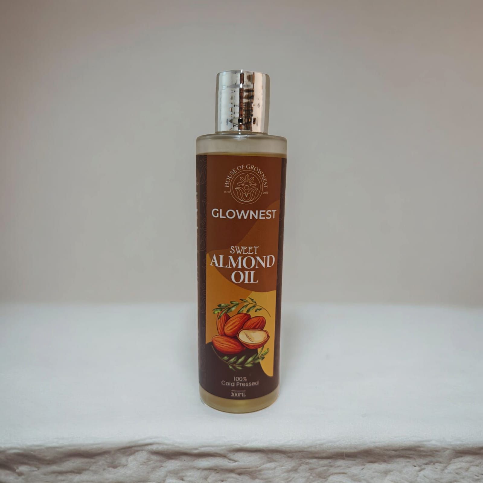 Glownest Sweet Almond Oil Cold Pressed (200ml)