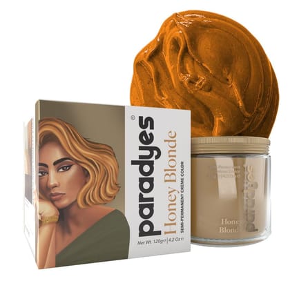 Paradyes Semi-Permanent Honey Blonde Hair Colour | Conditioner-Based DIY Colour | For Colour Refresh | Best on Pre-Lightened Hair | 120g Paradyes Semi-Permanent Honey Blonde Hair Colour | Conditioner-Based DIY Colour | For Colour Refresh | Best on Pre-Li