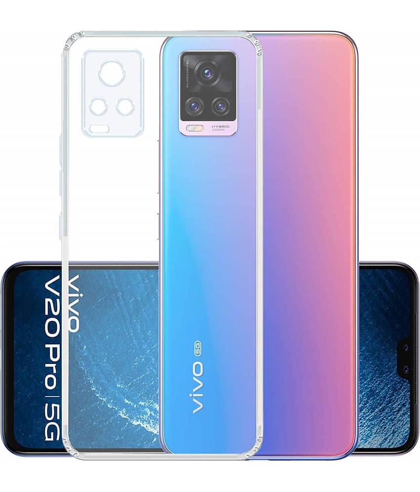 ZAMN - Transparent Silicon Silicon Soft cases Compatible For Vivo V20 Pro ( Pack of 1 )