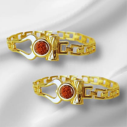Buy 1 Get 1 Free - Gold Plated Om 100% Original Pure Panchmukhi Rudraksha Bracelet-Buy 1 Get 1 FREE