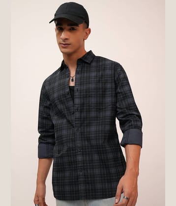 Highlander 100% Cotton Slim Fit Checks Full Sleeves Men's Casual Shirt - Multicolor ( Pack of 1 )