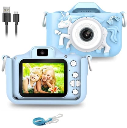 CADDLE & TOES Kids Digital Camera for 3-12 Year Old Boys/Girls, 1080P Video, Christmas/Birthday Gift, Blue-Unicorn CADDLE & TOES Kids Digital Camera for 3-12 Year Old Boys/Girls, 1080P Video, Christmas/Birthday Gift, Blue-Unicorn - blue unicorn / Ultra-C