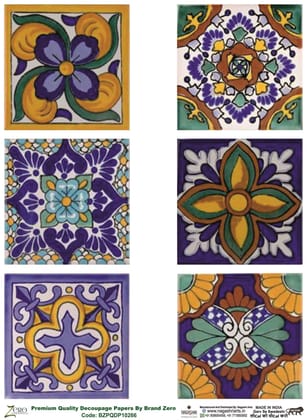 Brand Zero Premium Quality Decoupage Paper Pack of Two - Design Code: BZPQDP10266