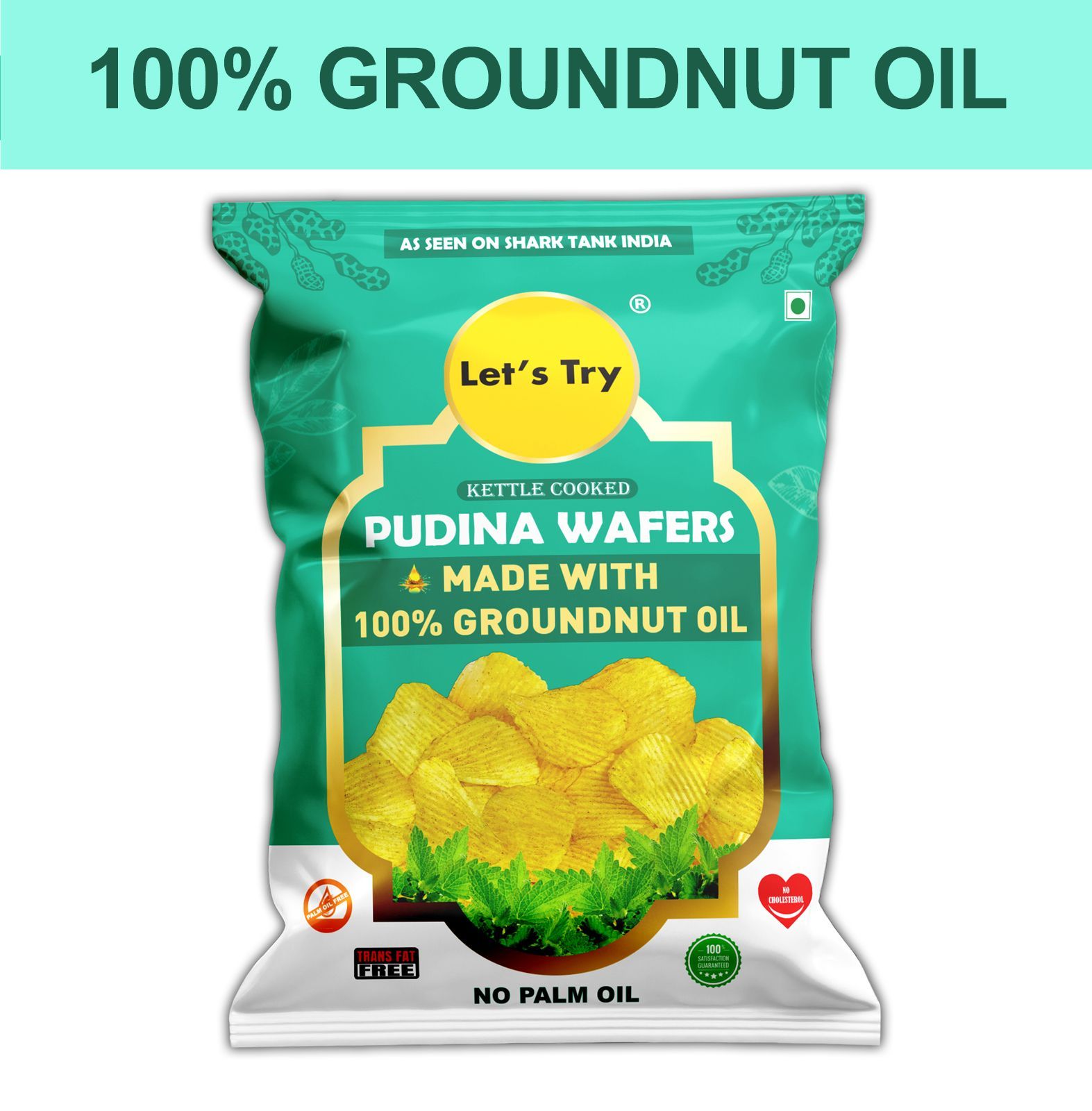 Let's Try Kettle Cooked Pudina Potato Wafers - 52g