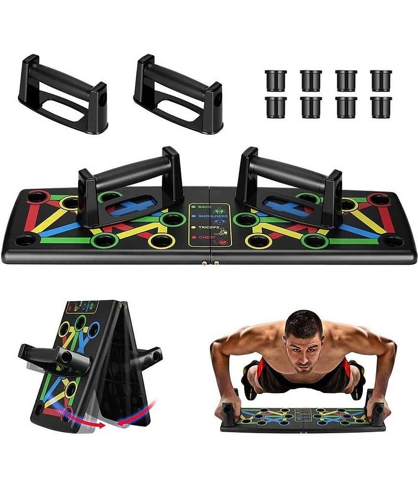 Horsefit  Pushup Board, 15 in 1 Push up board for men, push up bar, push up stand, pushup bars, gym equipment for men, excersing equipment, chest workout equipment (Black)