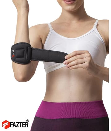FAZTER Tennis Elbow Support for Men and Women for Elbow Pain Due to Sports Elbow Support (Black) - None