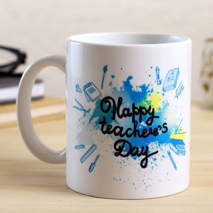 Happy Teacher's Day White Mug Hand Delivery