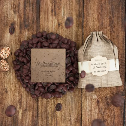 Cold Pressed Arabica Coffee & Nutmeg Soap Natural, Handmade & Skin Reviving