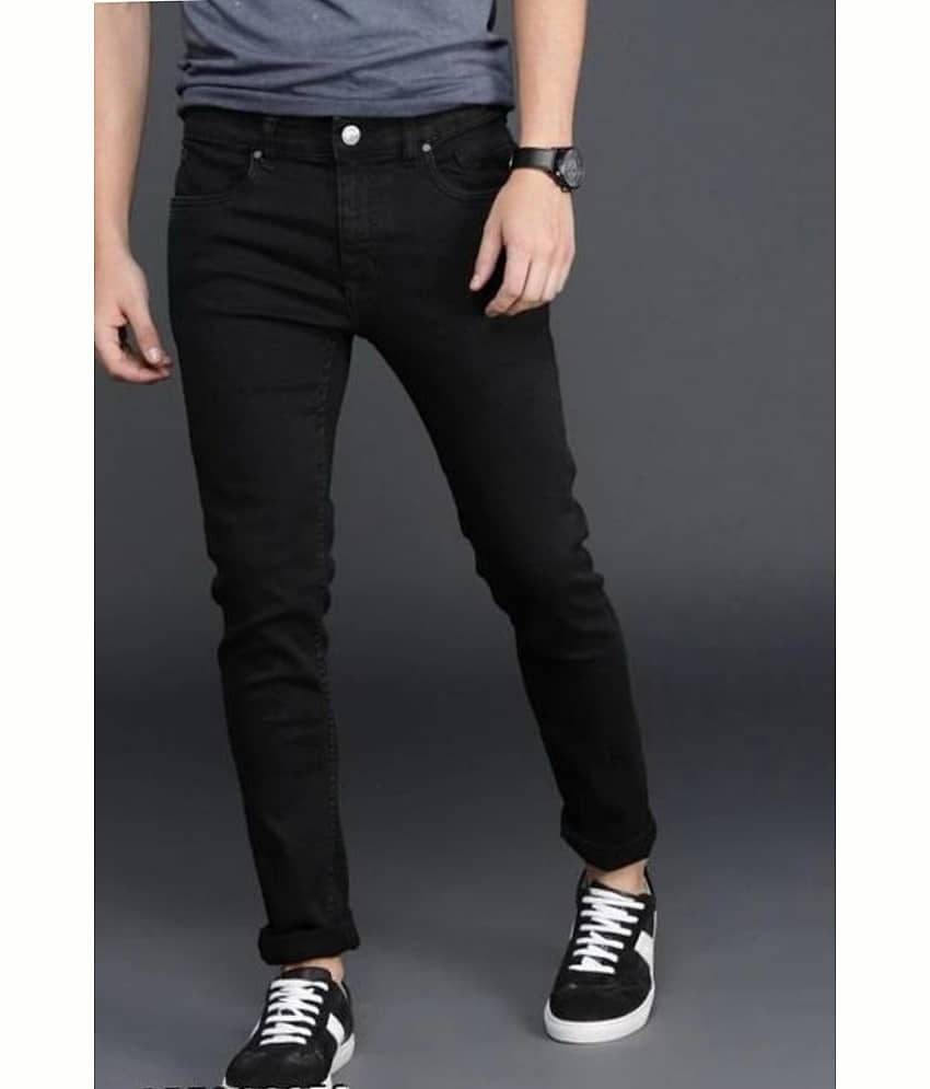 ICONIC ME Pack of 1 Boys Cotton Blend Jeans ( Black )