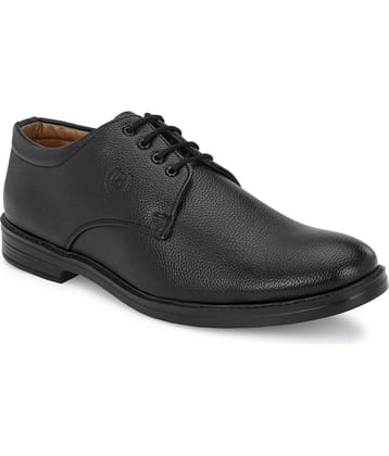 Leeport Black Men's Derby Formal Shoes