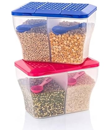 iview kitchenware Dal/Masala/Vegetable Plastic Multicolor Multi-Purpose Container ( Set of 2 )