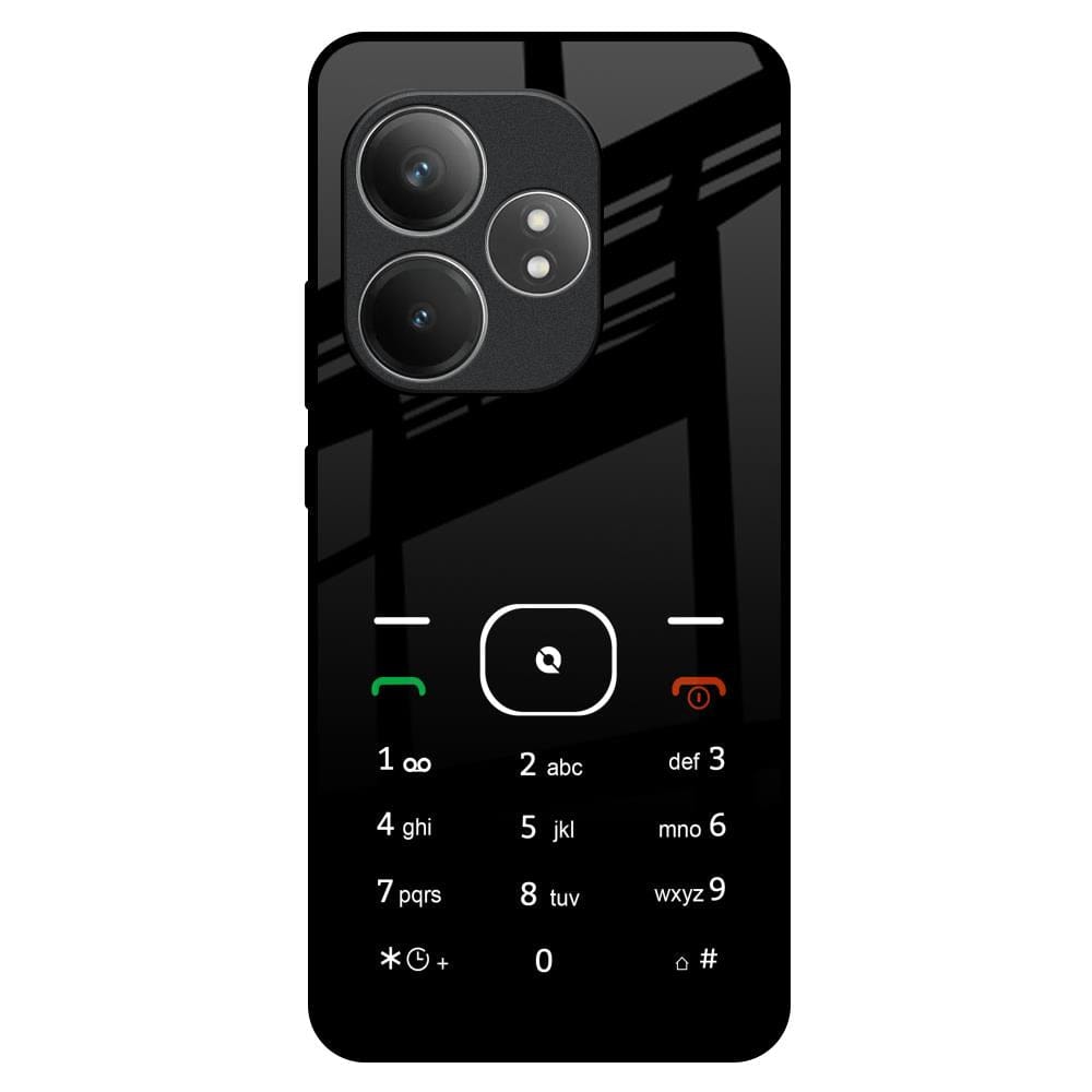 Classic Keypad Pattern Glass Case for Realme GT 6 5G