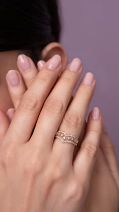 Miona Silver Moissanite Band for Women | 22kt Gold Vermeil Plating-12 / Yellow Gold