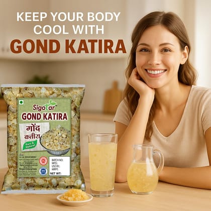 Sigotar Gond Katira (Tragacanth Gum), Edible Gum | High Cooling Properties | 750g