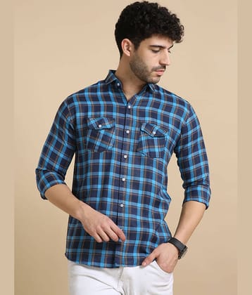 VTEXX Cotton Blend Regular Fit Checks Full Sleeves Men's Casual Shirt - Multi ( Pack of 1 )