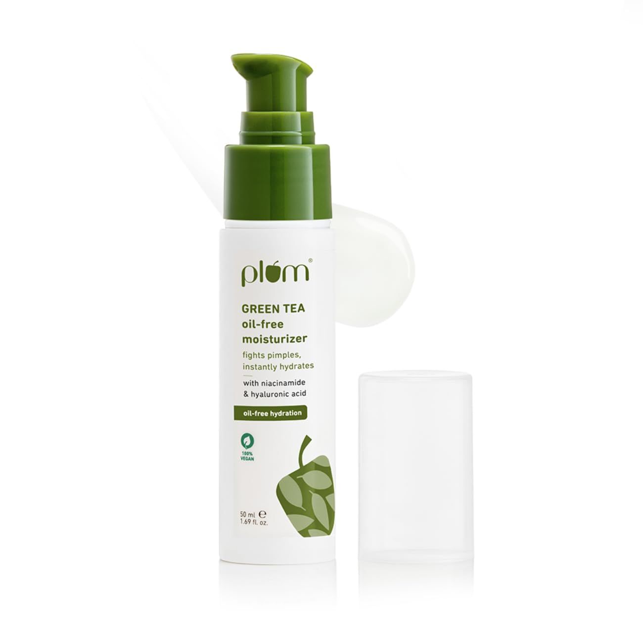 Plum Green Tea Oil-Free Face Moisturizer | With Niacinamide & Hyaluronic Acid | Fights Pimples & Hydrates | Fades Blemishes & Brightens Skin | Non-Sticky & Long-Lasting Moisturizer for Face | 50ml Plum Green Tea Oil-Free Face Moisturizer | With Niacinami