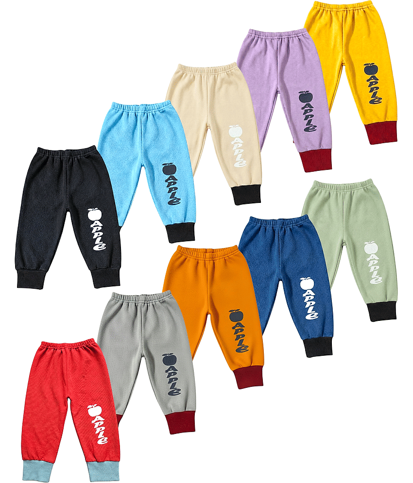 MATRIX ENTERPRISES Pack of 10 Boys Cotton Blend Trackpant ( Multicolor )