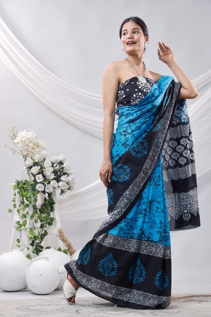 Cotton 92*80 Mulmul Saree