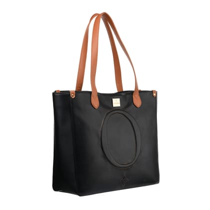 BLACK VIOLA TOTE BAG
