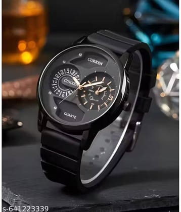 BANDSMITH Black Silicon Analog Men's Watch
