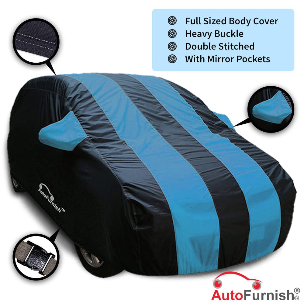 Autofurnish  Stylish Stripe Car Body Cover For BMW 3 Series Gran Limousine 2022 (ARC Series)-Arc Aqua