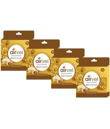 Airvel Bathroom Air Freshener Blocks Sandal Fragrance for Home & Office Use 75g ( Pack of 4 )