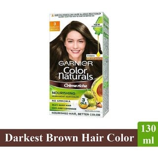 Garnier Naturals Cream Hair Color, Dark Brown - Pack Of 1 (130ml)