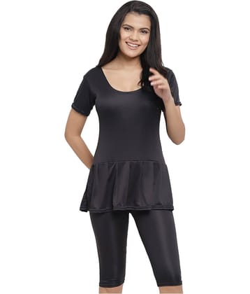 N-Gal Polyester Blue One Piece Swimsuit without Skirt