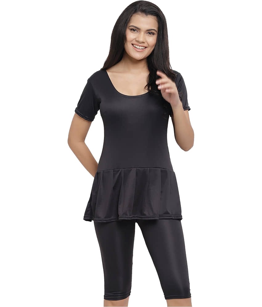 N-Gal Polyester Blue One Piece Swimsuit without Skirt