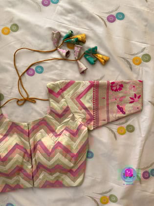 Banarasi soft drape saree with kadwa weaving & banaras blouse-XS
