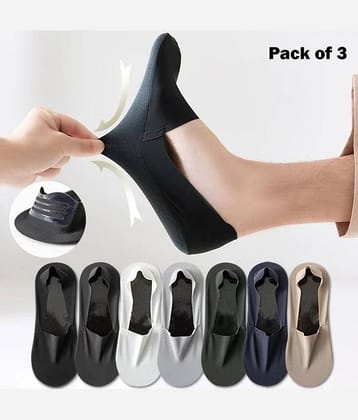 GEEO Pack of 3 Men's Cotton Blend Low Cut Socks ( Multicolor )