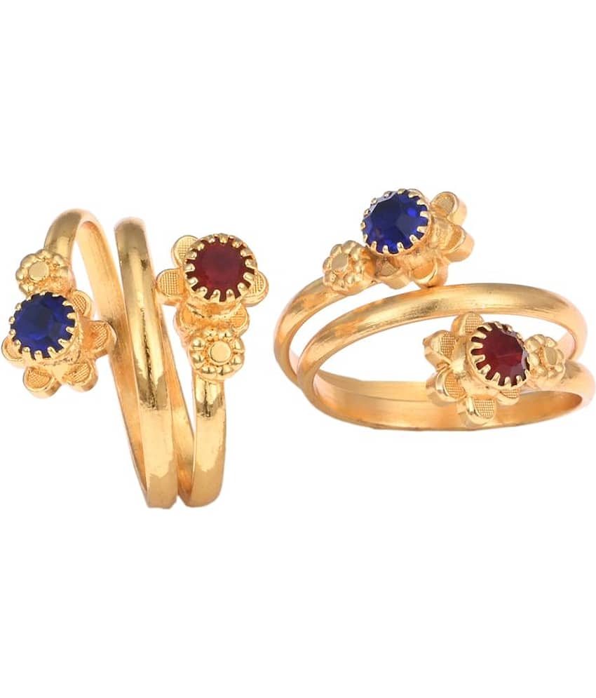 AanyaCentric Silver Toe Rings ( Pack of 1 )