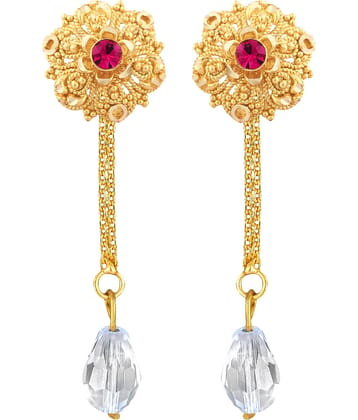 VIVASTRI Golden Drop Earrings ( Pack of 1 )