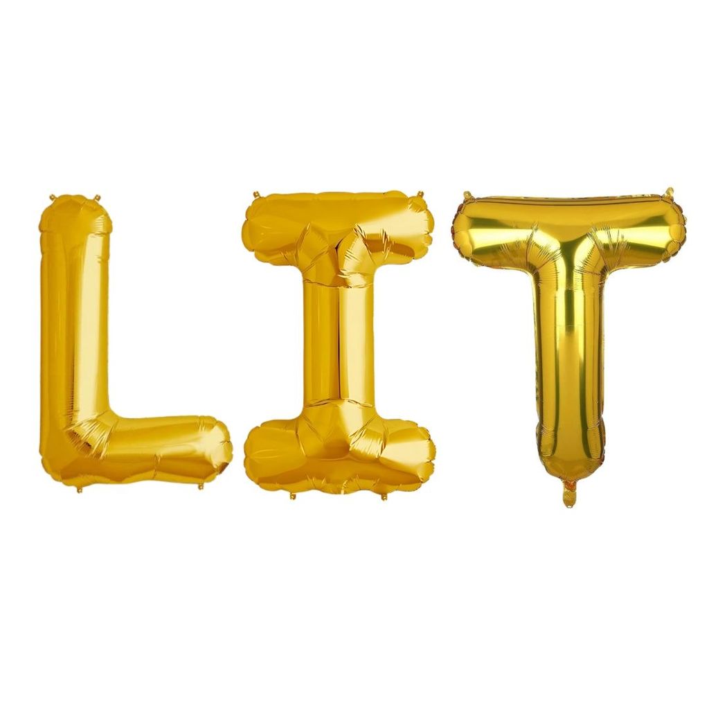 LIT Golden Foil Balloon Set - Helium or Air Filled - 40 inches - 3PC - Party and Festive Needs | Buy online on ZillyBuy