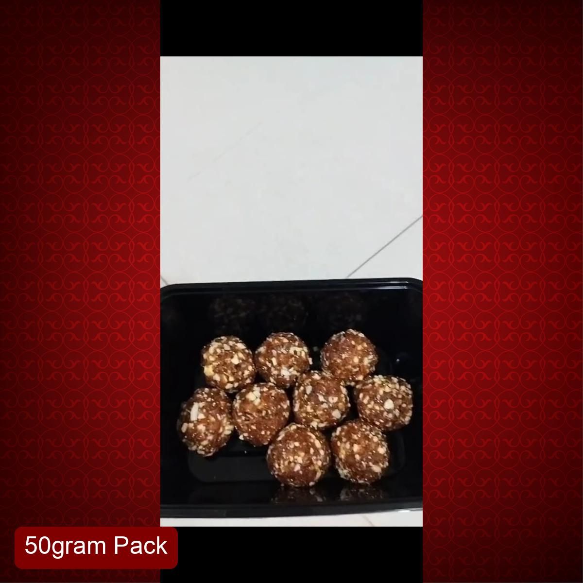 Aaswad Caterers Dink Dryfruit Ladu (50g) | Premium Edible Gum & Roasted Nuts