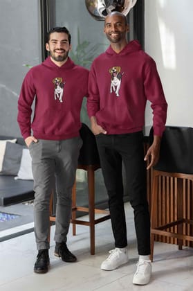 Hoodie (Men) - Fun Loving Beagle (12 Colours)