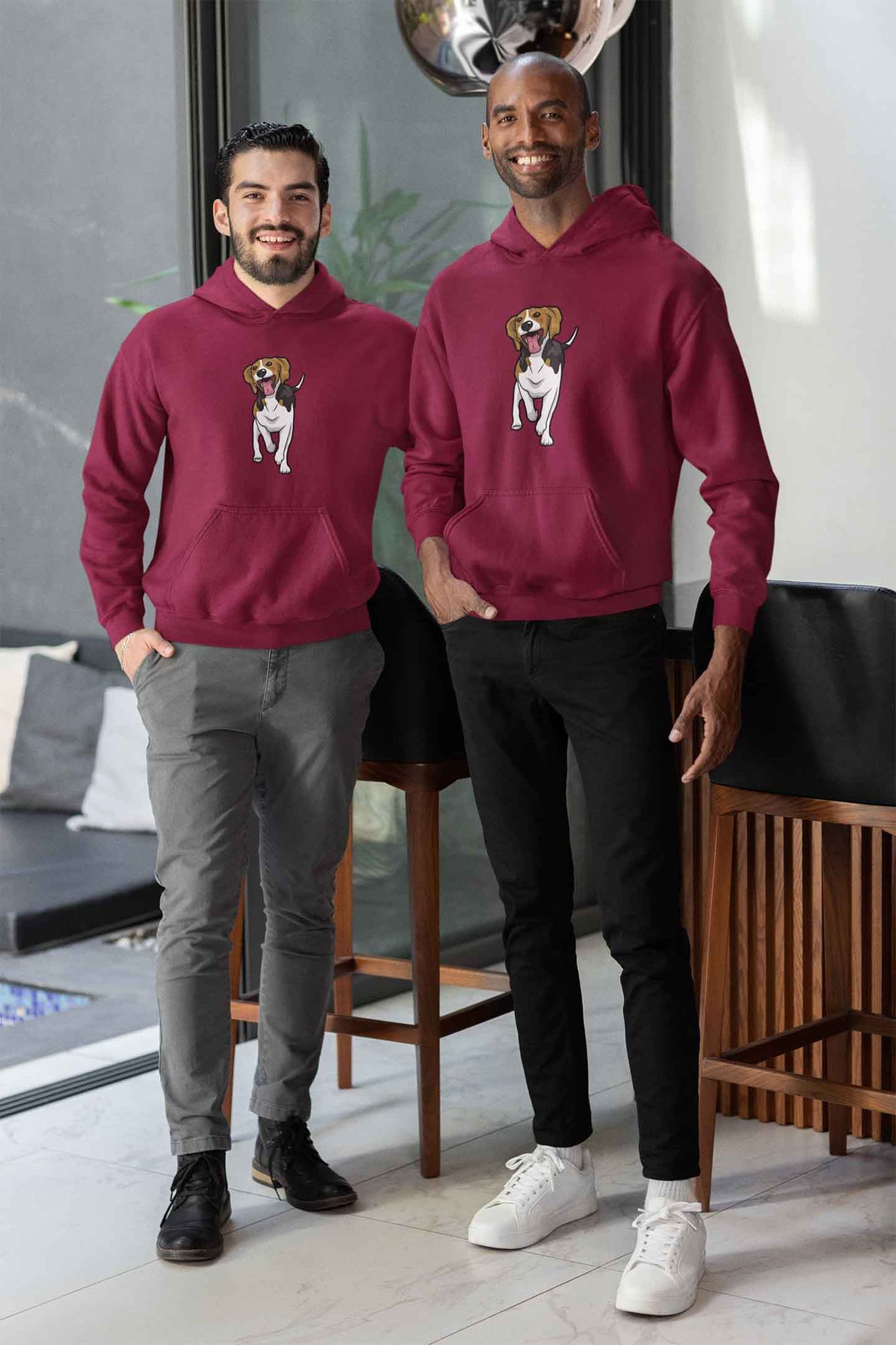Hoodie (Men) - Fun Loving Beagle (12 Colours)