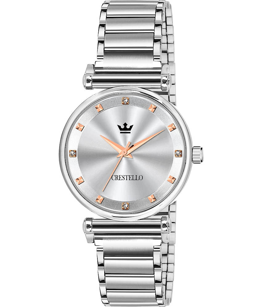 Crestello - Silver Metal Analog Womens Watch