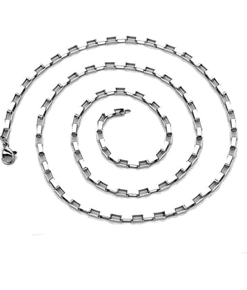 FASHION FRILL Silver Plated Stainless Steel Chain ( Pack of 1 )