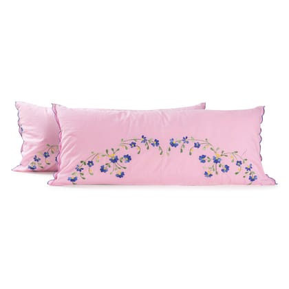 Embroidered Lumbar Cushion - Set of 2 - 14x34 SINGLE PC