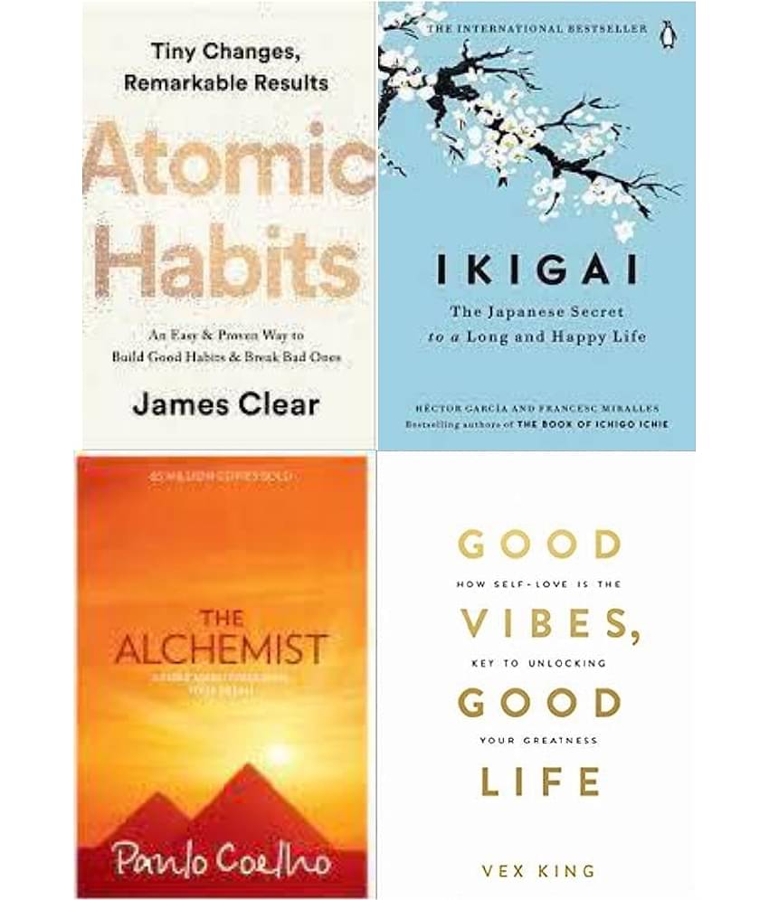 Atomic Habits + Ikigai + The Alchemist + Good Vibes, Good Life