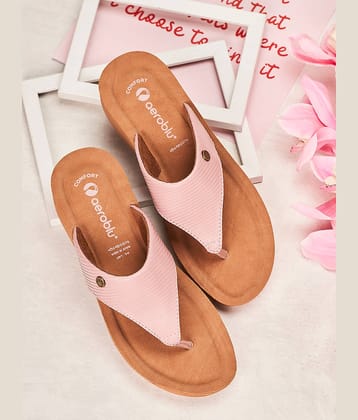 Aeroblu Peach Women's Slip On Heels