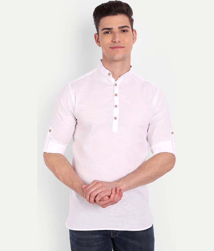 Vida Loca - Indigo Cotton Men's Shirt Style Kurta ( Pack of 1 )