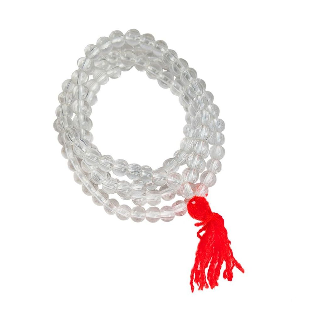 MAYAPURI Sphatik Mala/Rock Crystal/Quartz Stones/Spadigam Malai (5.1-6mm) - Pooja Needs | Buy online on ZillyBuy